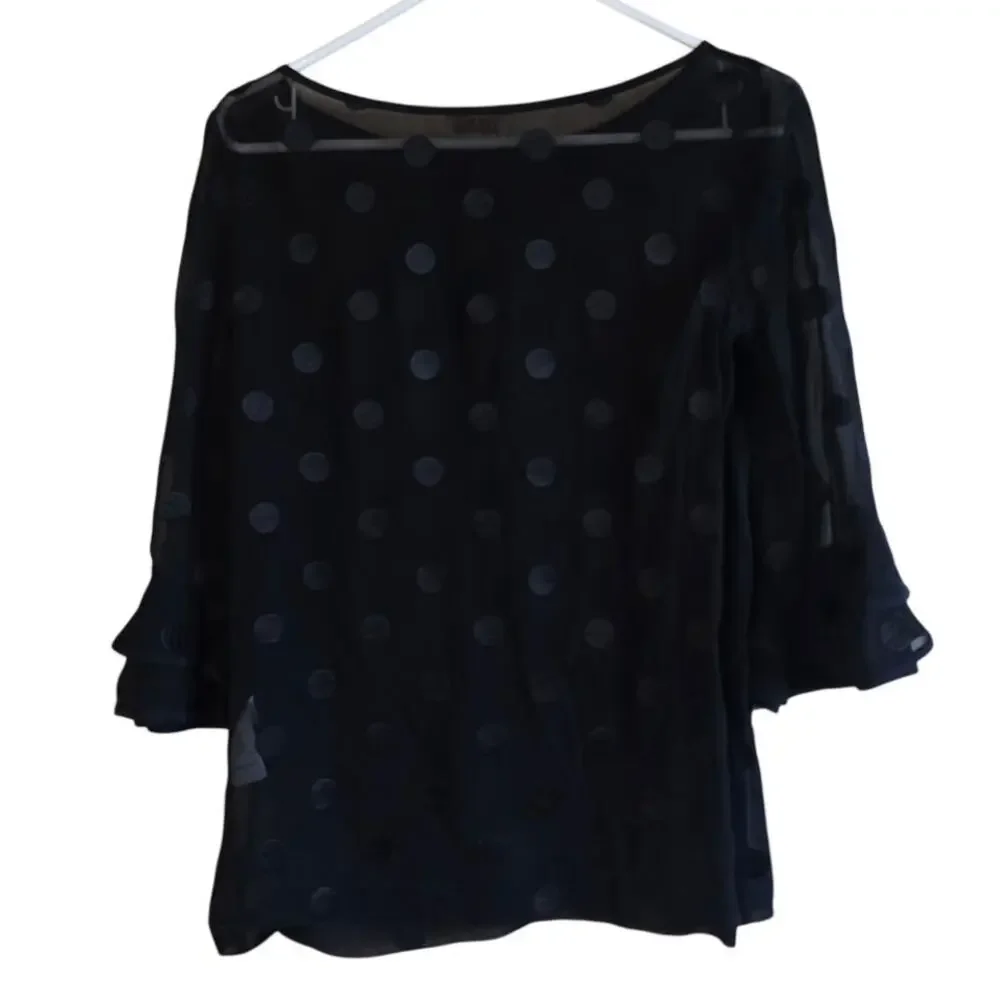 Kate Spade 100% silk polka dot blouse size 4